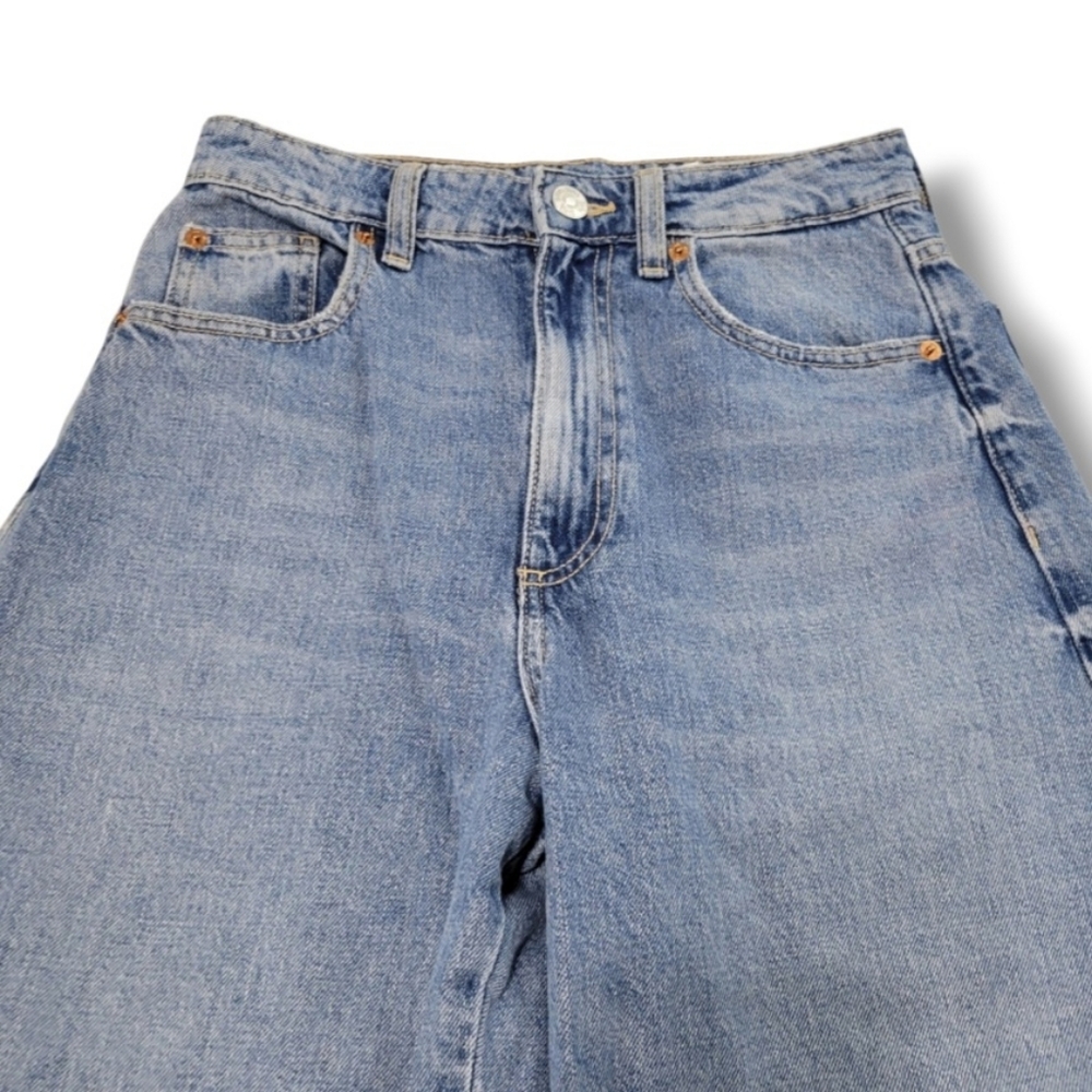 Zara Jeans Size 0 W27"L30" Zara Wide Leg Jeans Barrel Leg Jeans Zara Baggy Jeans - Picture 6 of 8